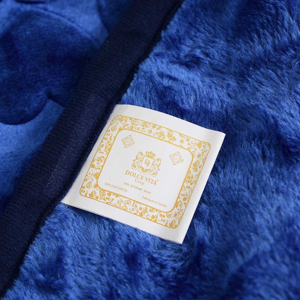 Couverture 2 Places 220/240 Dolce Vita - 4kg-M17 Bleu