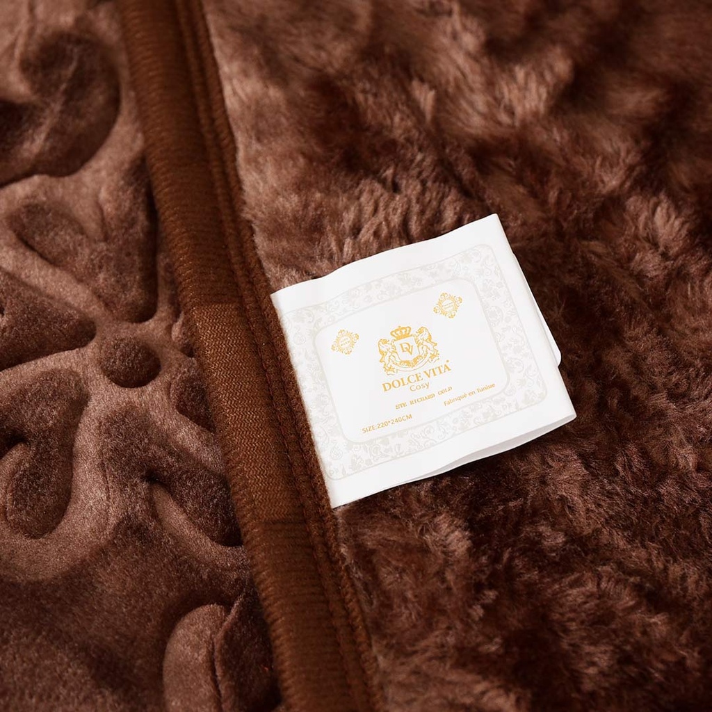 Couverture 2 Places 220/240 Dolce Vita - 4kg-M19 Marron