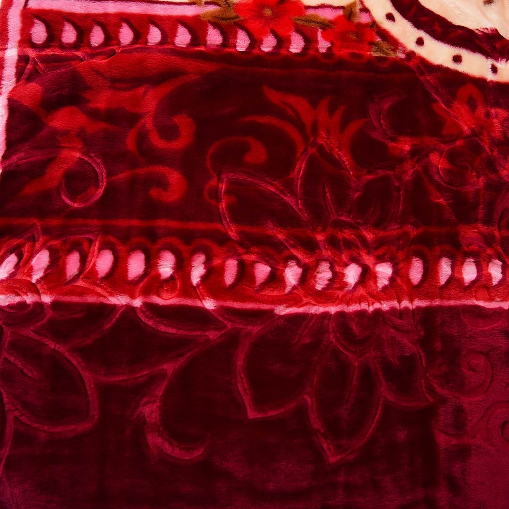 Couverture 2 Places 220/240 Dolce Vita - 4kg-M3 Fleur Rouge