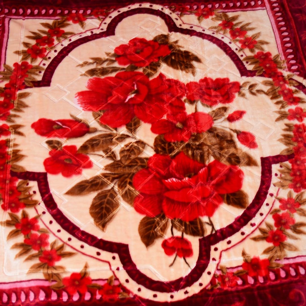 Couverture 2 Places 220/240 Dolce Vita - 4kg-M3 Fleur Rouge