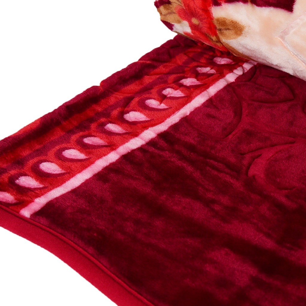 Couverture 2 Places 220/240 Dolce Vita - 4kg-M3 Fleur Rouge