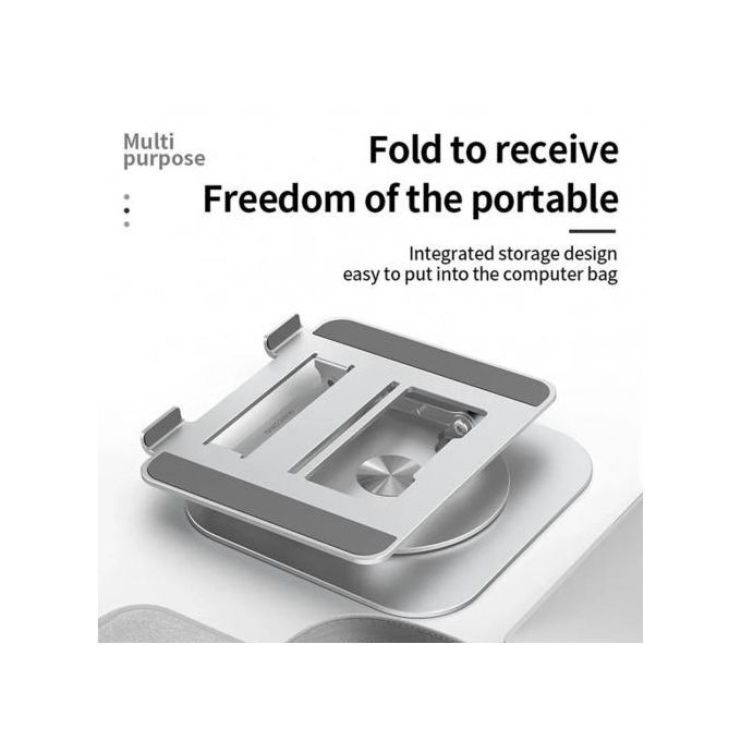 Support PC Portable Pliable En Aluminium  Rotatif 360°