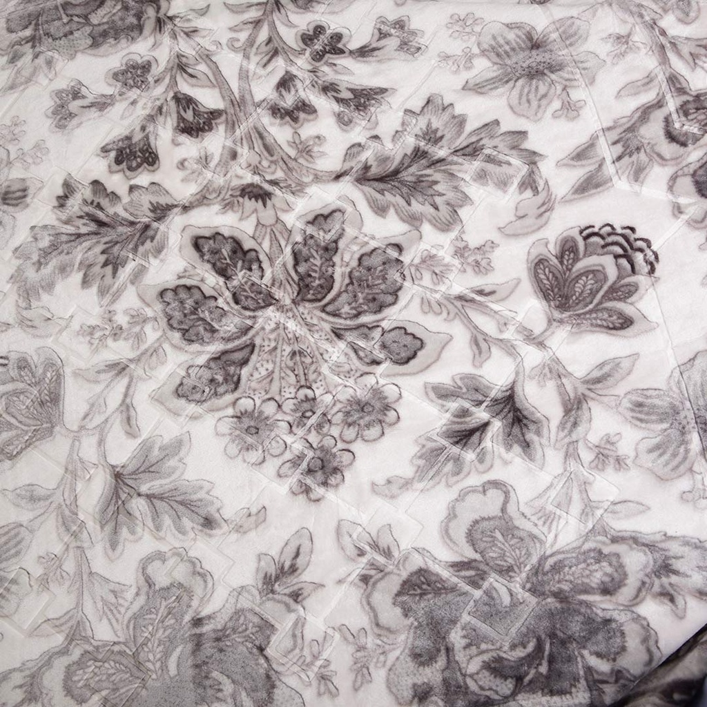 Couverture 2 Places 220/240 Dolce Vita - 4kg-M13 Fleur Gris