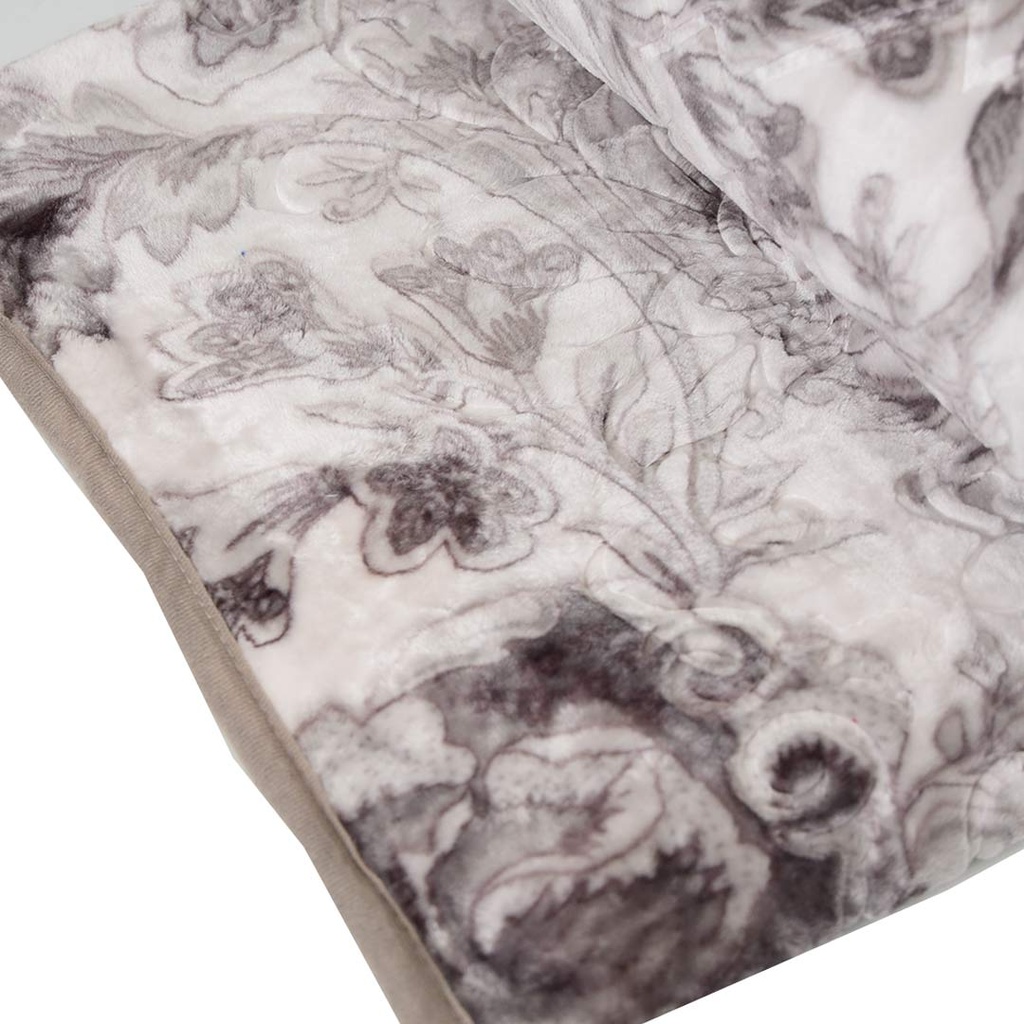Couverture 2 Places 220/240 Dolce Vita - 4kg-M13 Fleur Gris