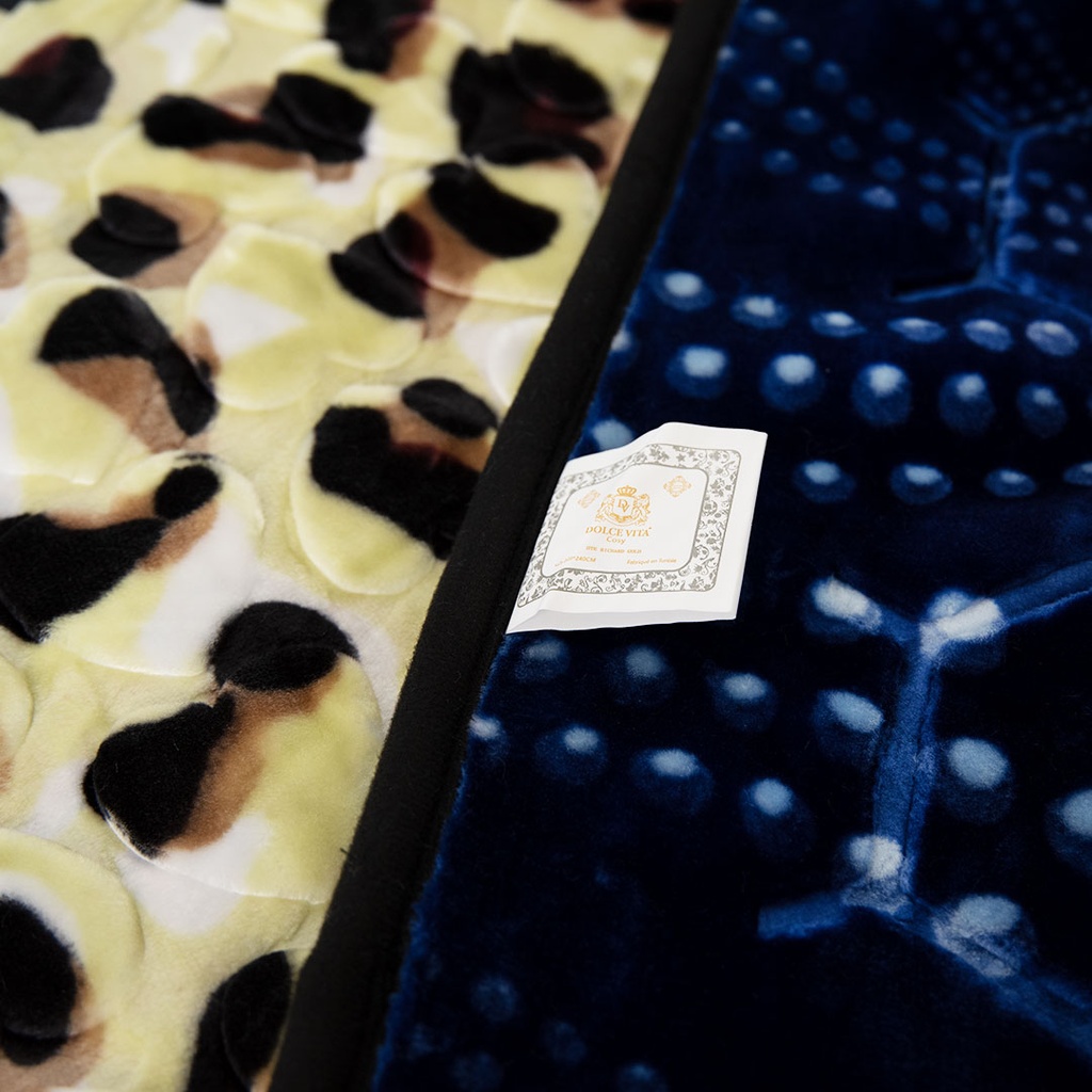 Couverture 2 Places 220/240 Dolce Vita -M9 Tigre Bleu