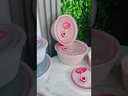 Set de 3 Saladiers En Plastique Avec Couvercle - Rose