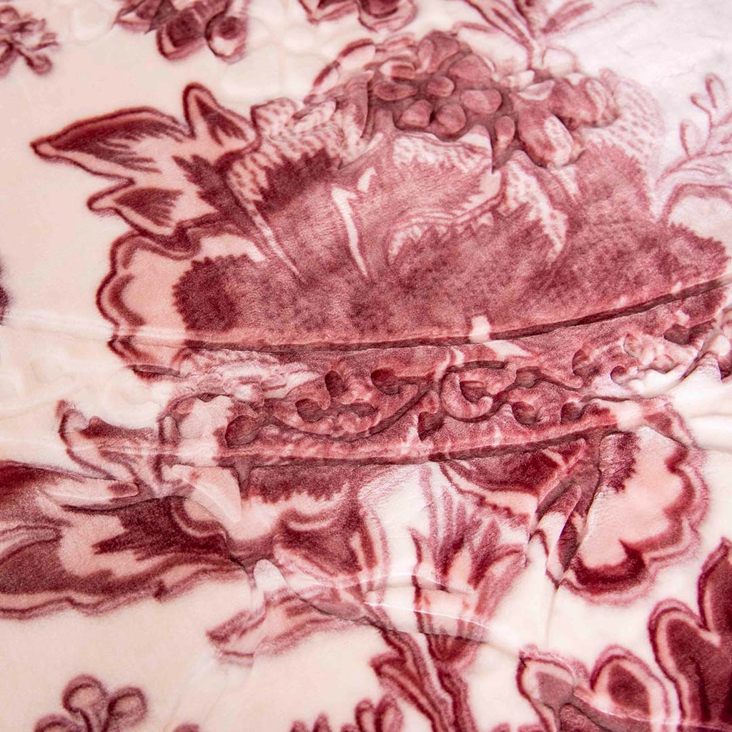 Couverture 2 Places 220/240 Dolce Vita-M3 Fleuris Rose