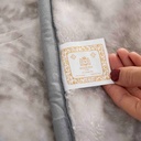 Couverture 2 Places 220/240 Dolce Vita -M4 Fleuris Gris