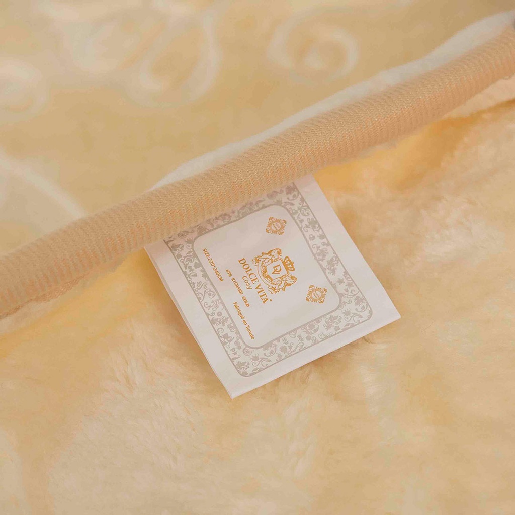 Couverture 2 Places 220/240 Dolce Vita -M11 Blanc cassé