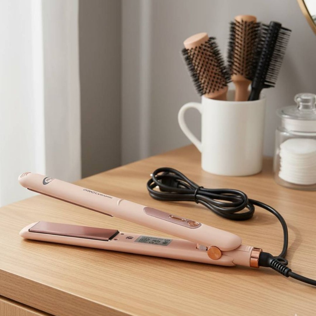 Plaque cheveux Prova Céramique Rose 50W 220°C