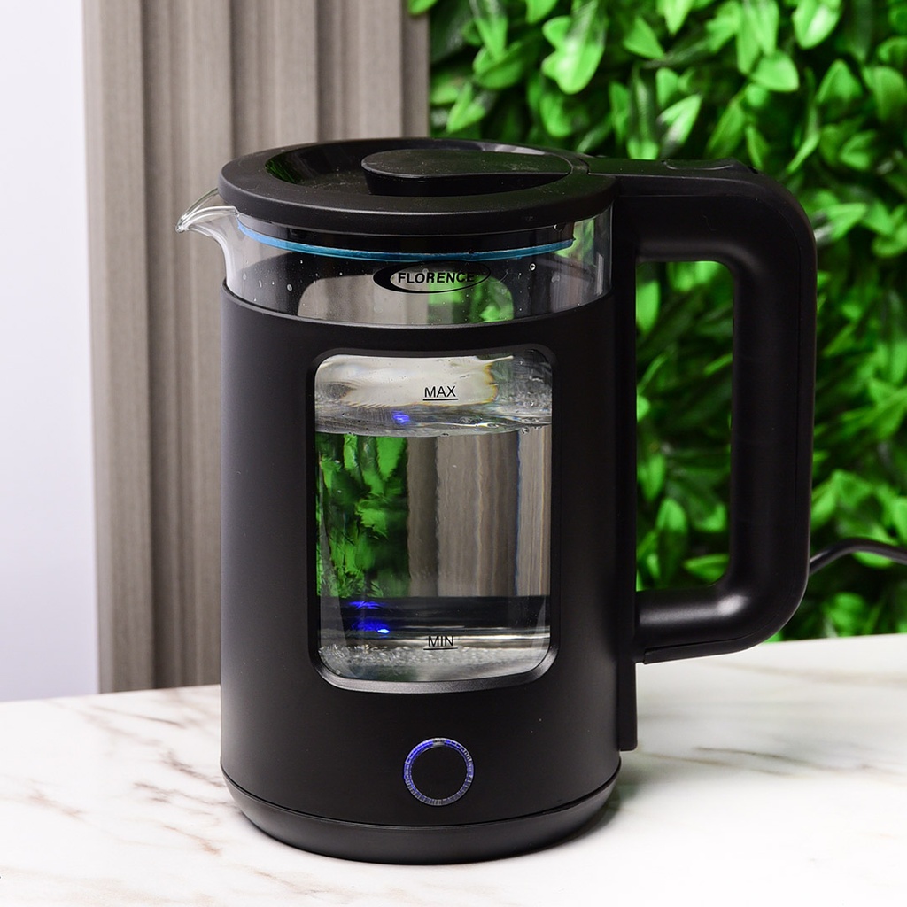Bouilloire Électrique En Verre Florence 2L 2000W - Noir