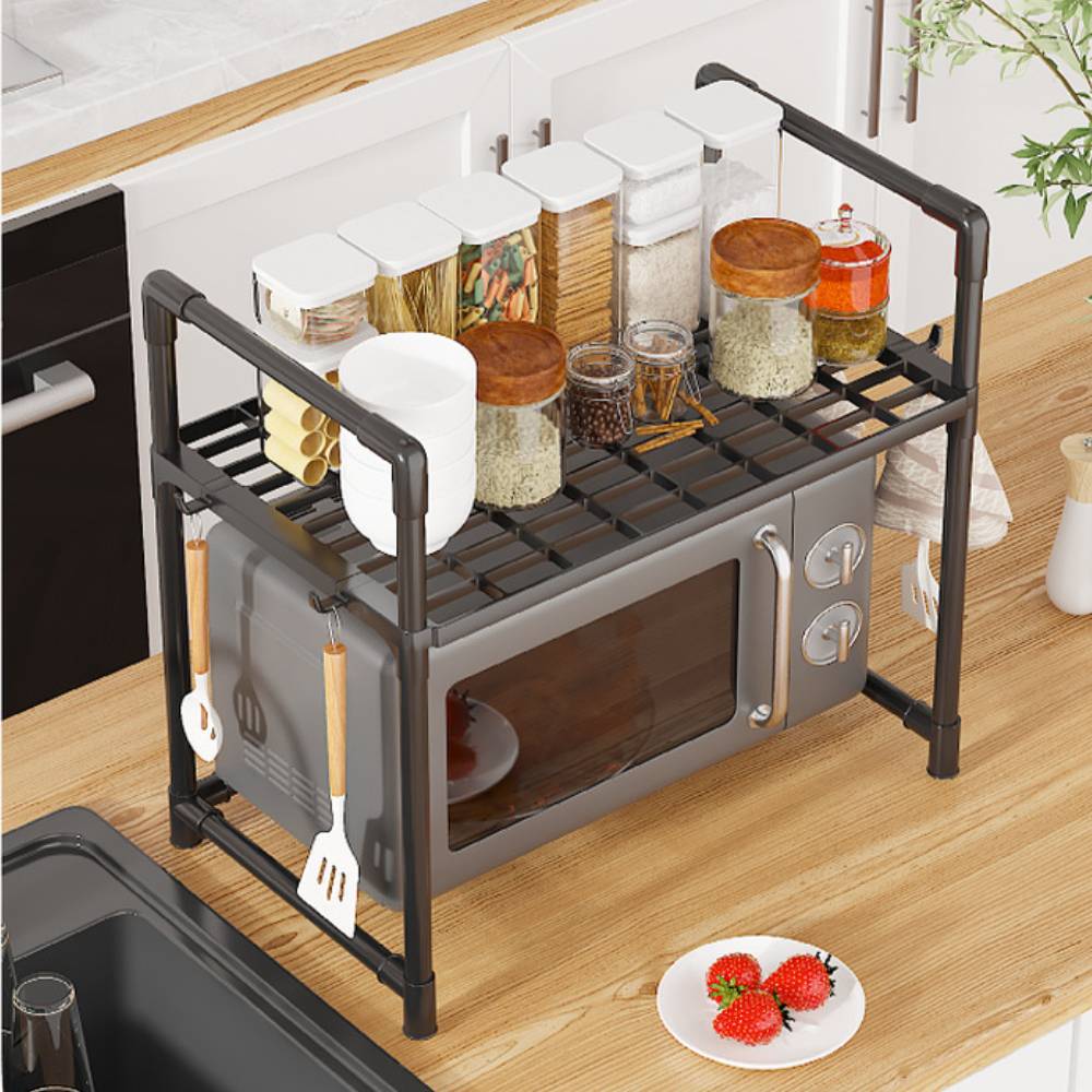 Support de Four à Micro-Ondes Avec Etagères Rangement de Cuisine
