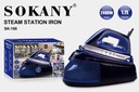 Fer à Vapeur Avec Support Sokany Bleu