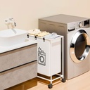 Panier à Linge Mobile Pour Vêtements  à 2 Compartiments
