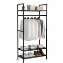 Portant vêtements Et Organisateur à 4 Niveaux de Rangement