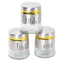 Set Portes Épices 11 Pièces En Verre Avec Support - Argent