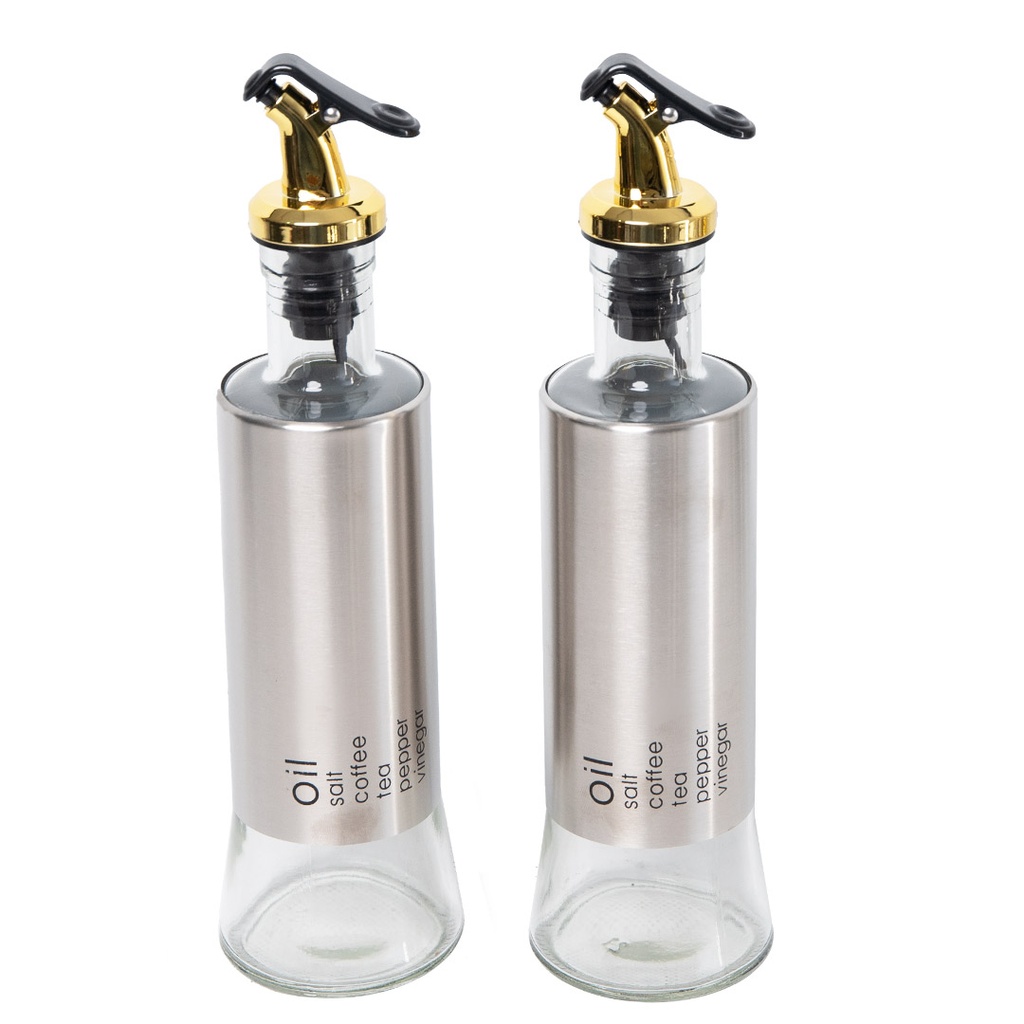 Set Portes Épices 11 Pièces En Verre Avec Support - Argent