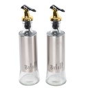 Set Portes Épices 11 Pièces En Verre Avec Support - Argent