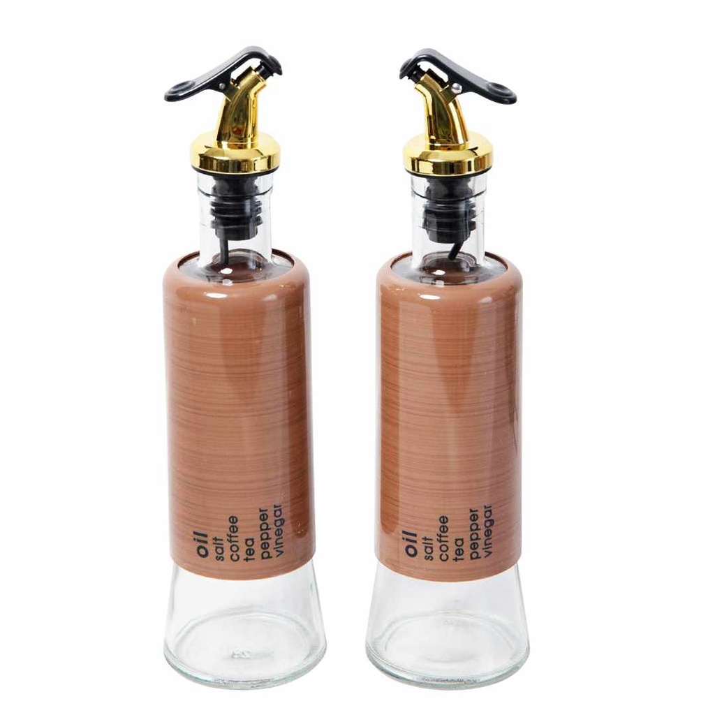 Set Portes Épices 11 Pièces En Verre Avec Support - Effet Bois Marron