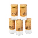 Set Portes Épices 9 Pièces En Verre Avec Support En Bois