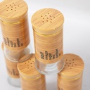 Set Portes Épices 9 Pièces En Verre Avec Support En Bois