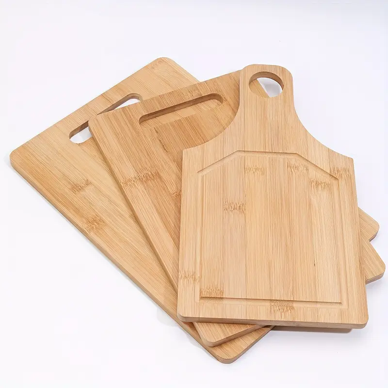 Lot de 3 Planche à découper en Bois Bambou 