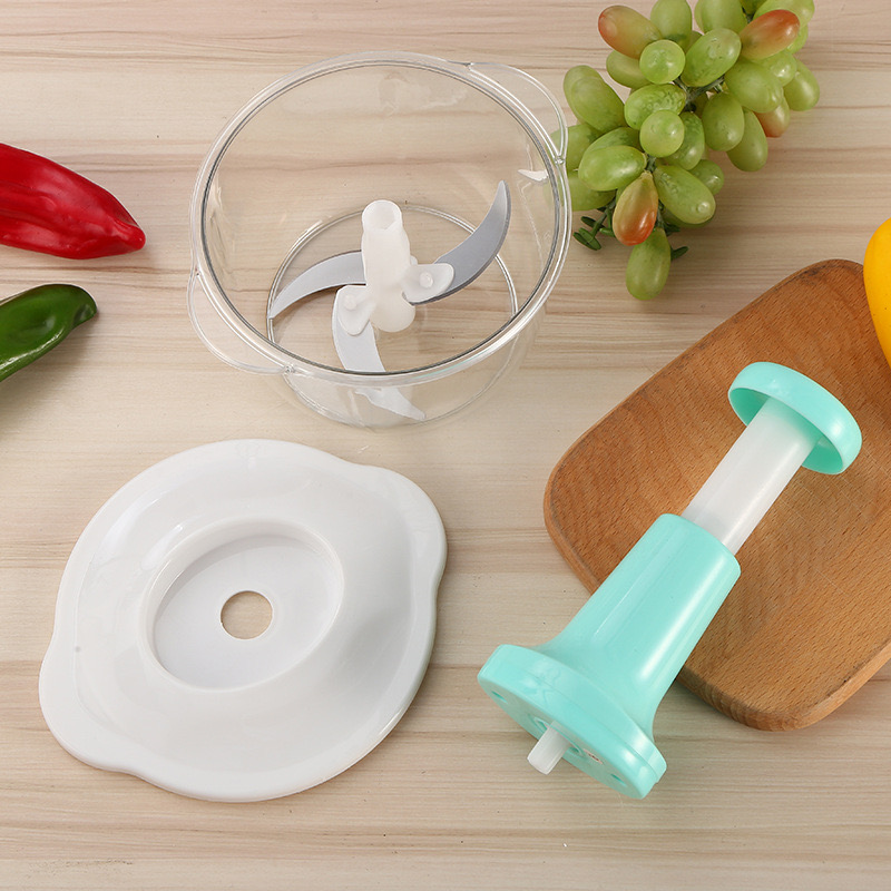 Hachoir Manuel Multifonction En Plastique 2L Vert D'eau