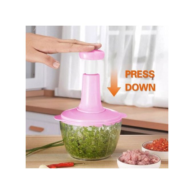 Hachoir Manuel Multifonction En Plastique 2L Rose