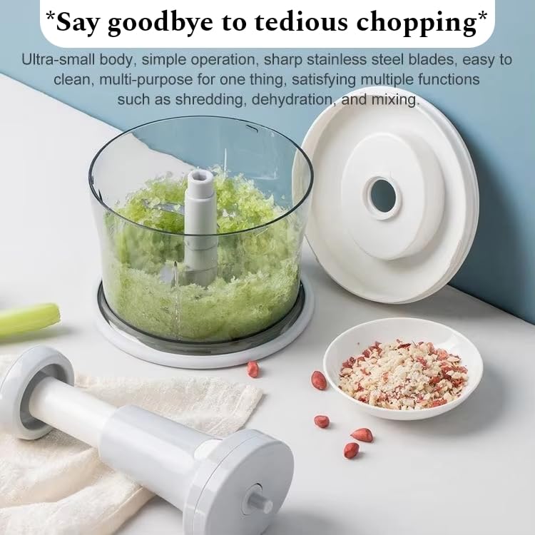 Hachoir Manuel Multifonction En Plastique 2L Gris