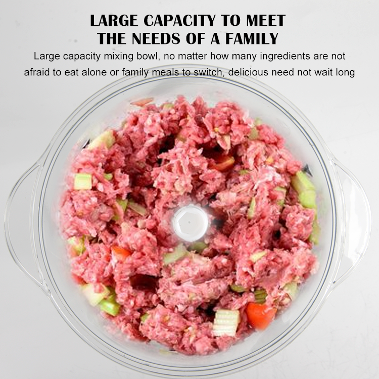 Hachoir Manuel Multifonction En Plastique 2L Gris