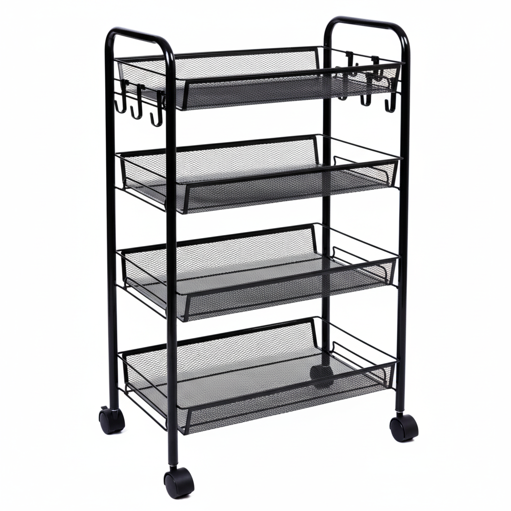 Chariot de Rangement De Cuisine Mobile à 5 Niveaux