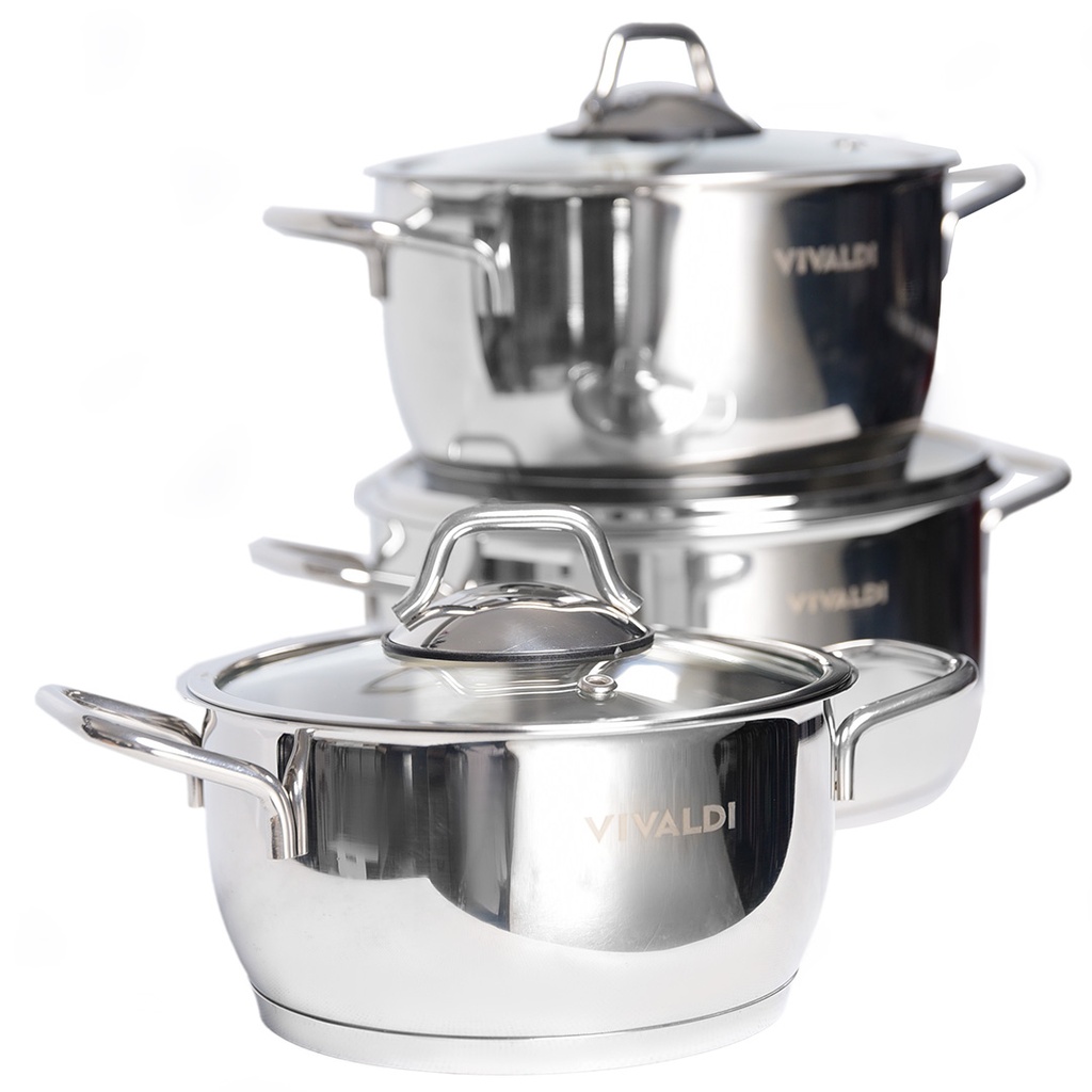 Batterie De Cuisine Vivaldi Almina 6 pieces En Inox 18/10