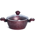 Batterie De Cuisine Sizar 16 Pièces Granite Rouge