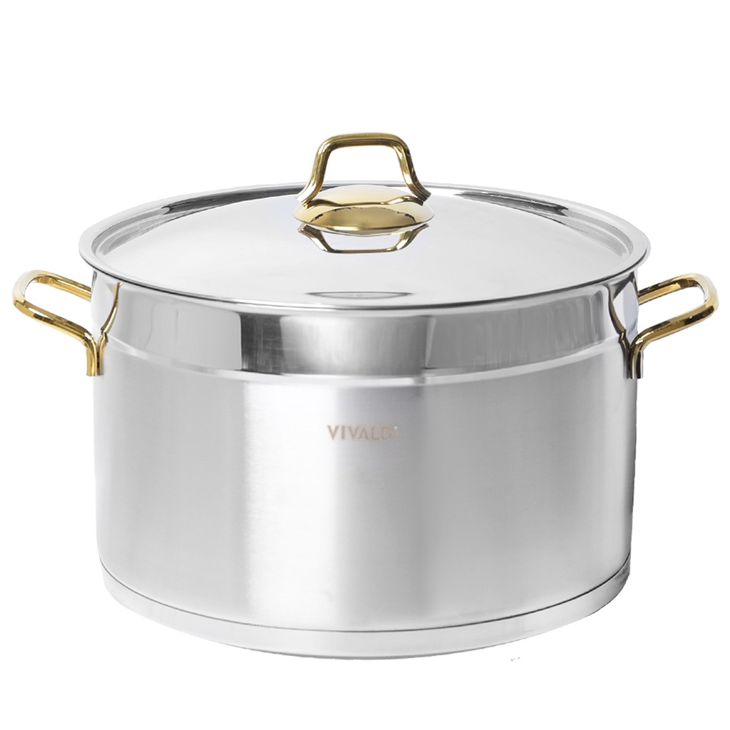 Batterie De Cuisine Vivaldi Anka 11 pieces En Inox 18/10 Doré