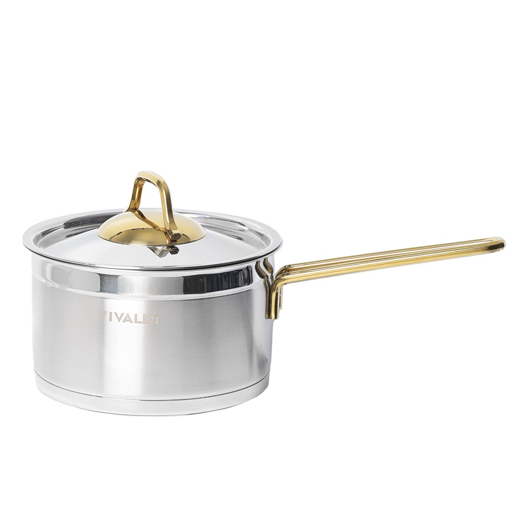 Batterie De Cuisine Vivaldi Anka 11 pieces En Inox 18/10 Doré