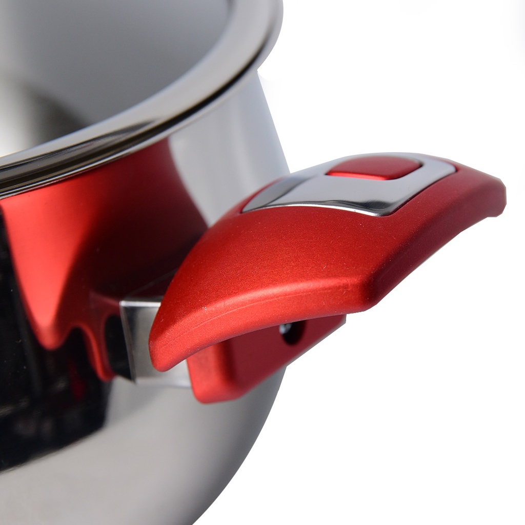 Marmite Vivaldi Tombo 26 cm Inox 18/10 Rouge 