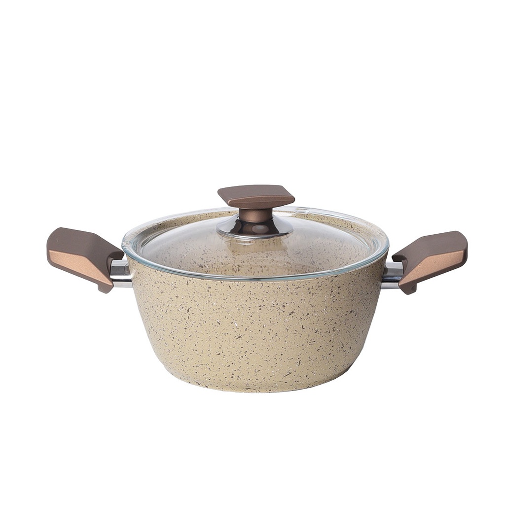 Batterie De Cuisine Vivaldi Eco 9 Pièces Granite Beige