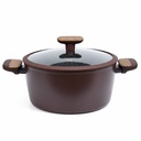 Batterie De Cuisine Sizar 21 Pièces Granite - Marron