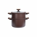 Batterie De Cuisine Sizar 21 Pièces Granite - Marron