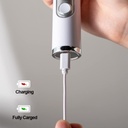 Mousseur à Lait 2 en 1 Rechargeable 4W 9000RPM Blanc 