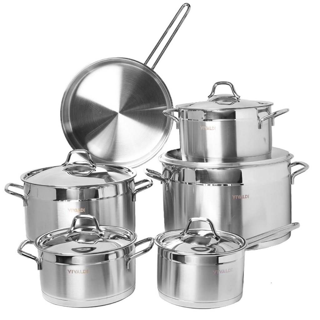 Batterie De Cuisine Vivaldi Anka 11 pieces En Inox 18/10 