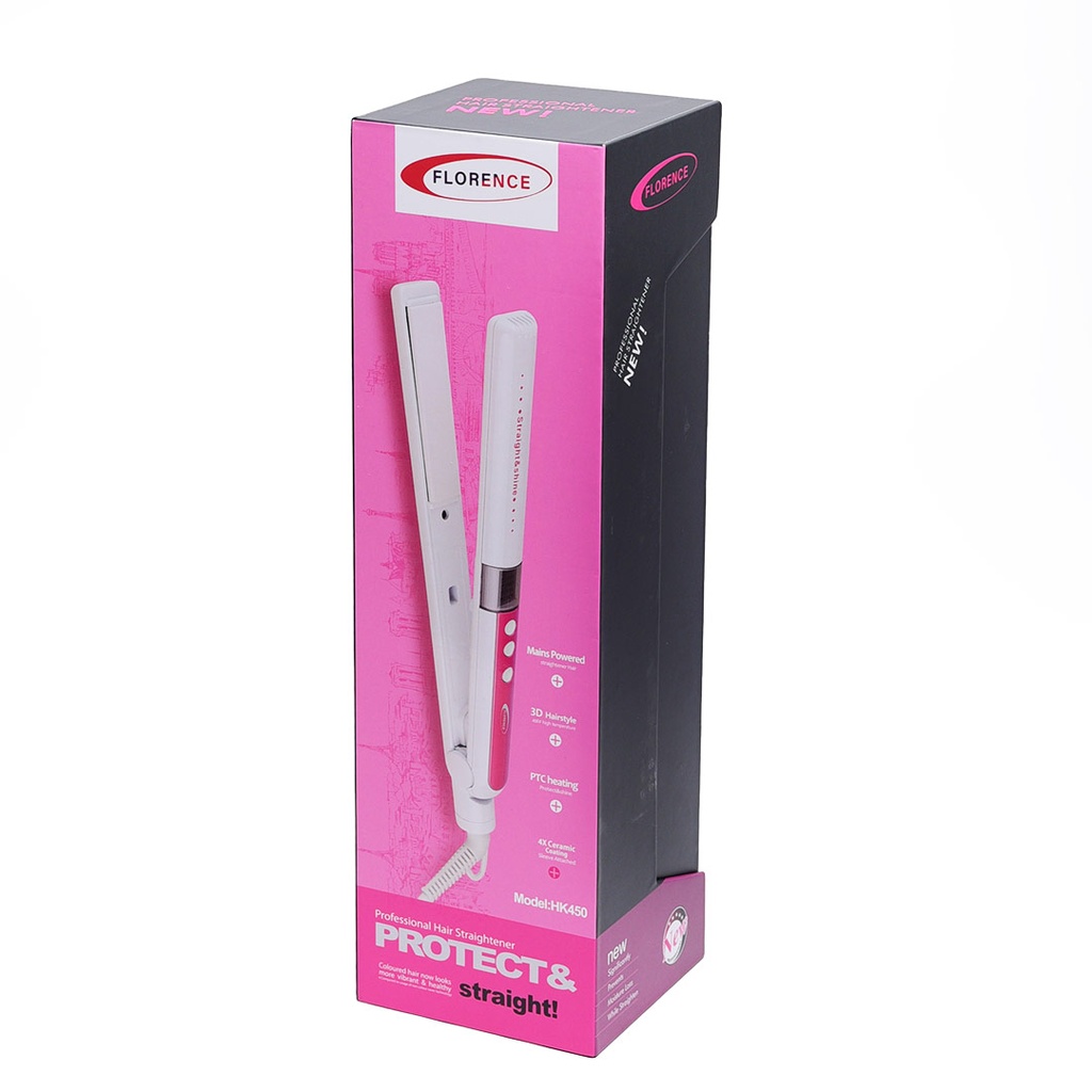 Plaque Cheuveux Florence 100W Rose 