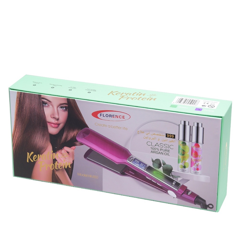 Plaque Cheuveux Avec Afficheur Florence 150W 360° Violet 