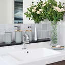 Accessoires de salle de bain 6 pièces Carré Gris