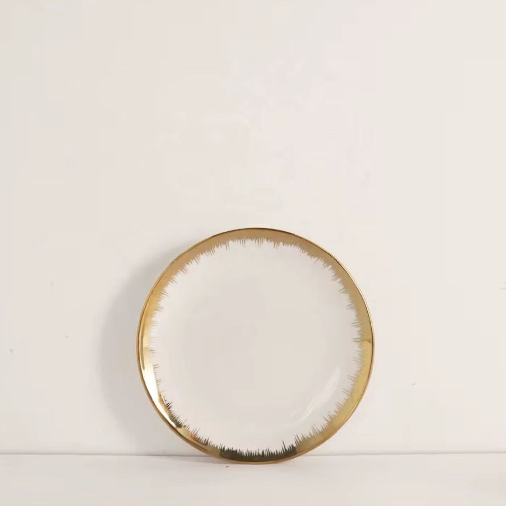 Service a Table en Porcelaine 16 Pièces Golden House Doré M1