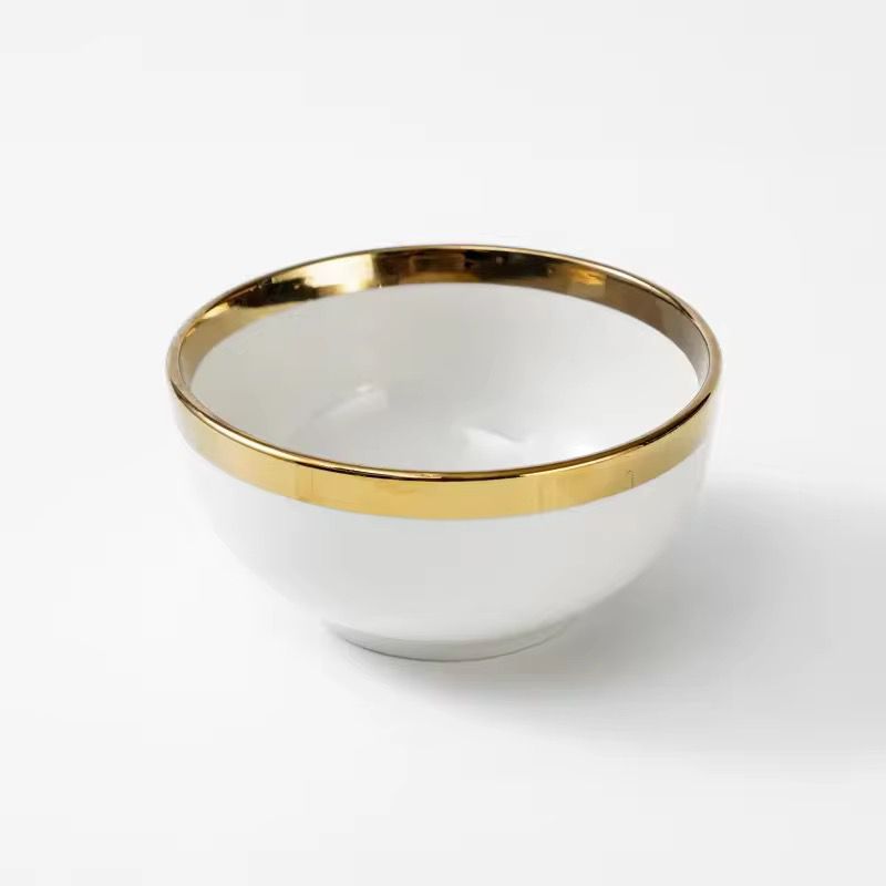 Service a Table en Porcelaine 16 Pièces Golden House Doré M2