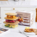 Ensemble de 3 Boîtes Frigoverre Couvercle Bois Bambou