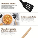 Set D'ustensiles De Cuisine 12 Pièces En Silicone Noir