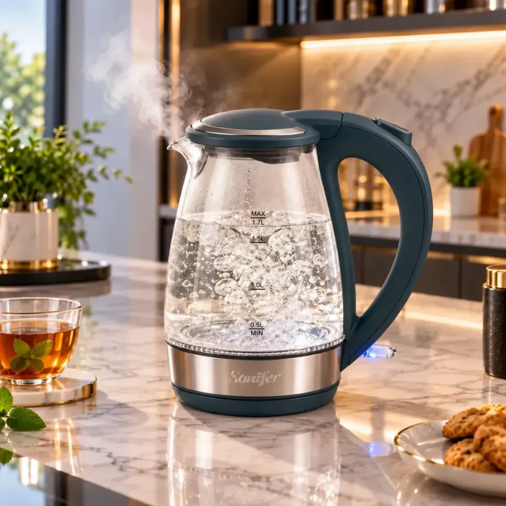 [SF-2153] Bouilloire Eléctrique En Verre 1,7 L Sonifer -2200W