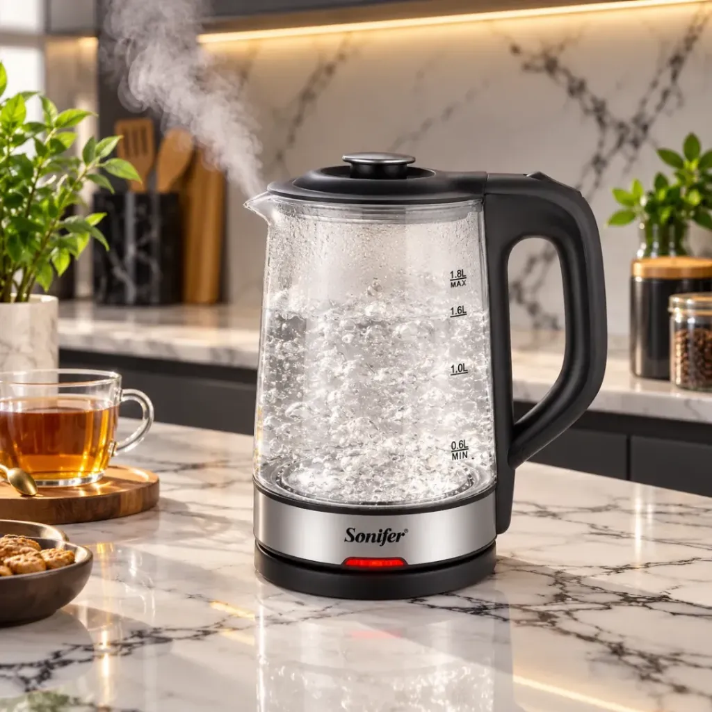 [SF-2140] Bouilloire Eléctrique En Verre 1,8 L Sonifer -1500W